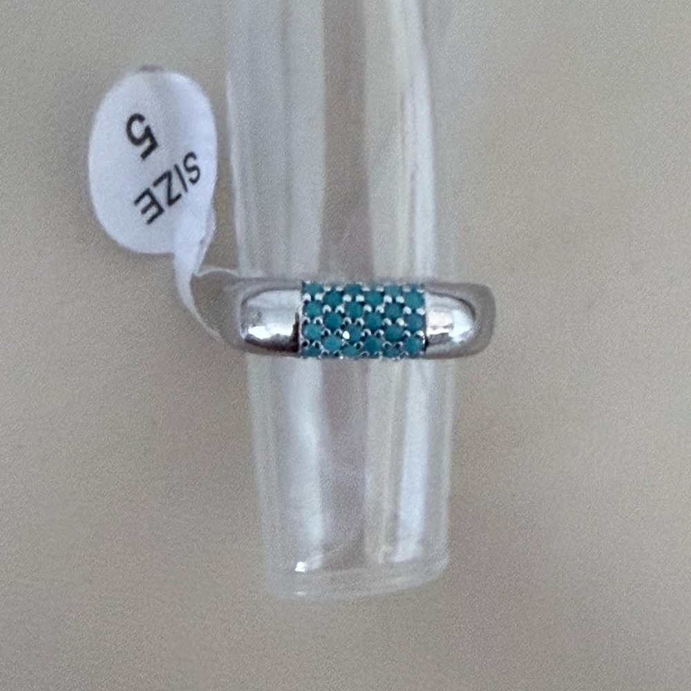 Trendy Silver and Turquoise Ring